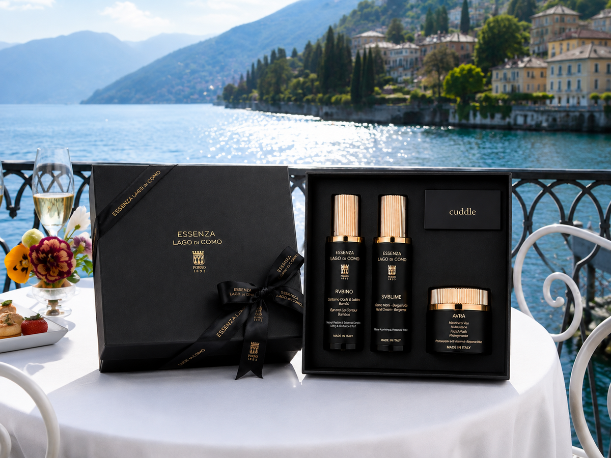 Cofanetto Essenza Lago di Como regalato come gesto di cura e benessere