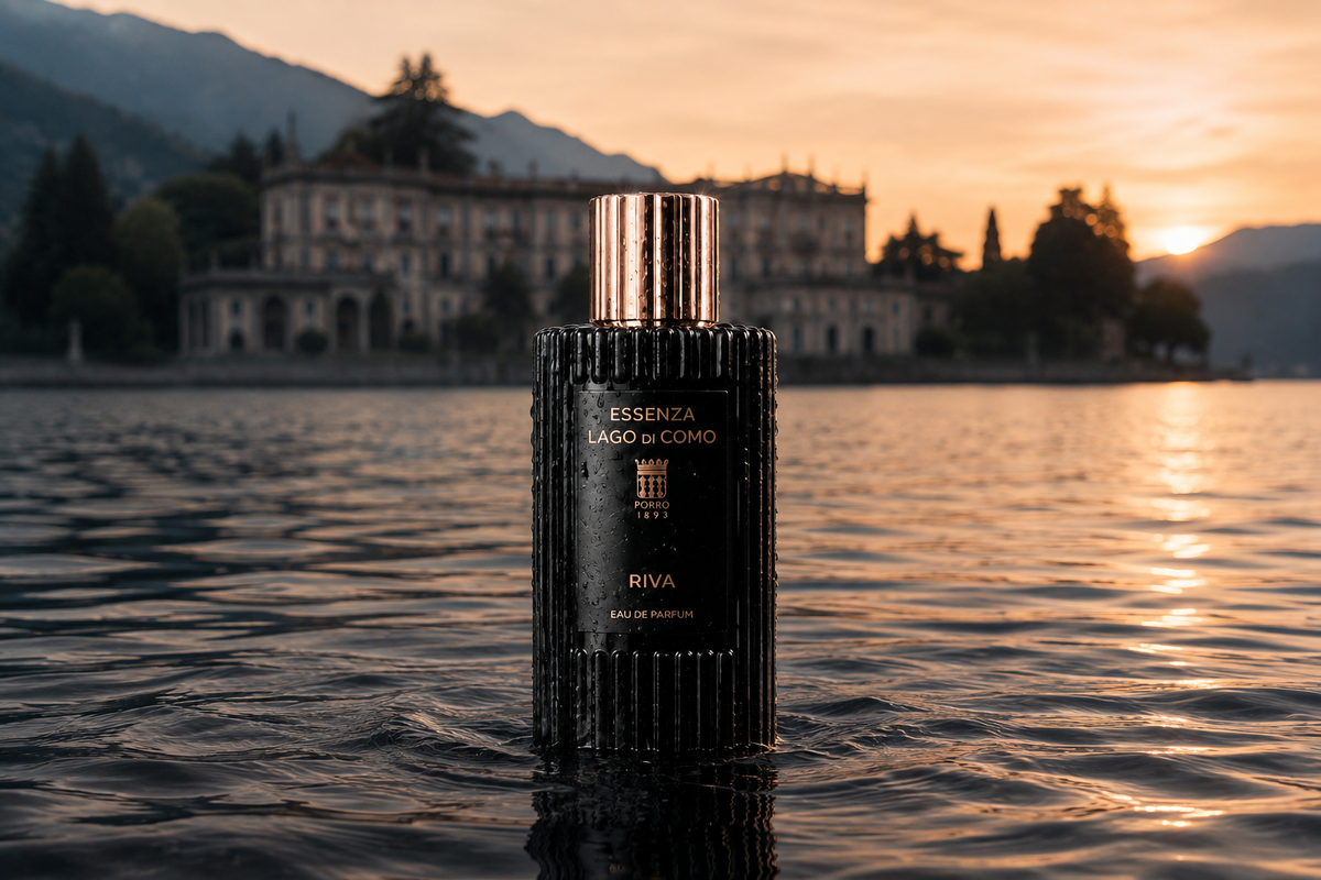 Profumo RIVA Essenza Lago di Como scelto come regalo tipico e souvenir elegante del lago